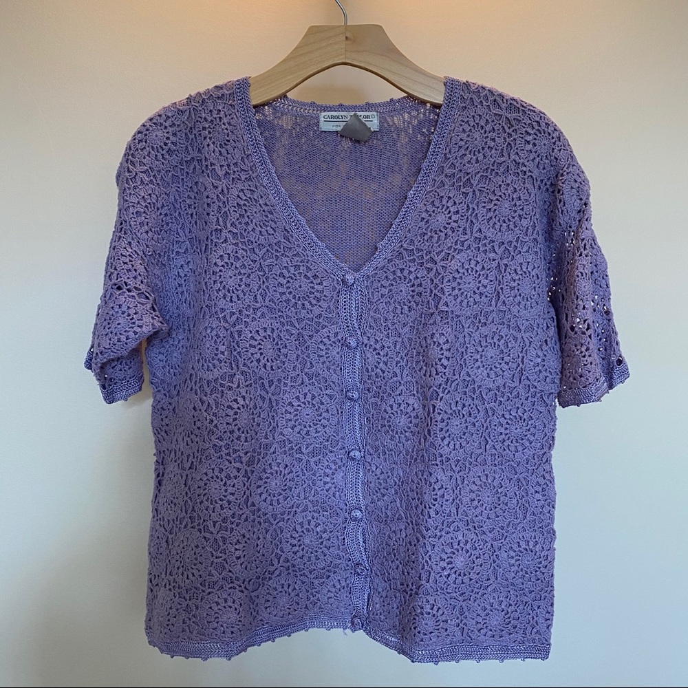 Carolyn Taylor For By Design sweater purple Large